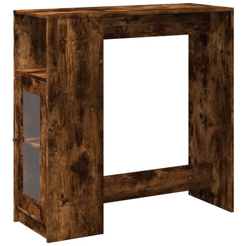 Tavolo Bar Con Rastrelliera Rovere 101x40x103,5 Cm Multistrato - Foto 2