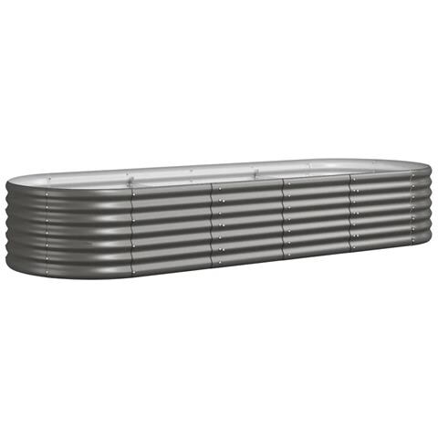 Letto Giardino Acciaio Verniciato A Polvere 224x80x36 Cm Grigio - Foto 1