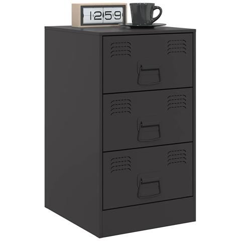 Lusso Casadino -  Comodini 2 Pz Neri 34,5x39x62 Cm In Acciaio - Foto 2