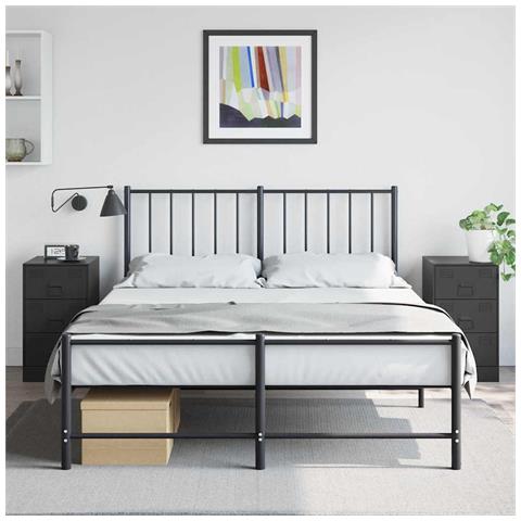 Lusso Casadino -  Comodini 2 Pz Neri 34,5x39x62 Cm In Acciaio - Foto 8