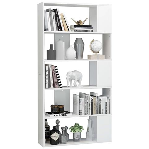 Libreria /divisorio Bianco Lucido 80x24x159 Cm - Foto 2