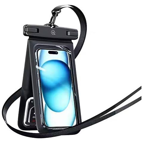 Custodia Impermeabile Per Smartphone 7” A Doppia Tasca Ip68, Nero - Foto 2