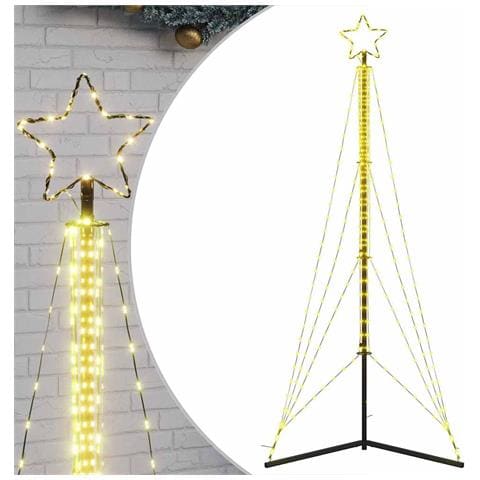 Albero di Natale a LED 483 LED Bianco Caldo 240 cm - Foto 1