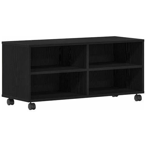 Mobile TV  Nero 90x35x35 cm in legno ingegnerizzato - Foto 1