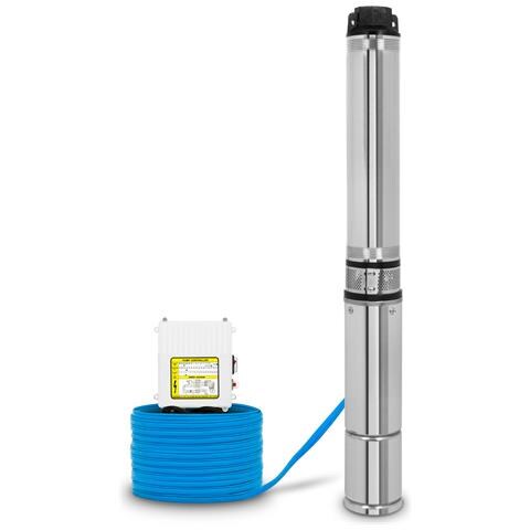 Pompa Per Pozzi Profondi 4"" In Acciaio Inox, Elettrica 550w, Diametro Pompa 4 Pollici (10 Cm), Filetto Di Collegamento 1 1/2 Pollice, Cavo Di Alimentazione 20 M, Altezza Di Pompaggio Max 43 M, Con Filtro Per Sporco - Foto 1