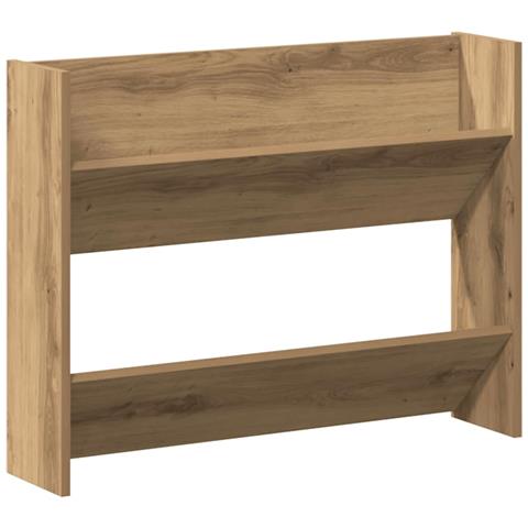 Scarpiera a Muro Rovere Artigianale 80x18x60 cm in Truciolato - Foto 1