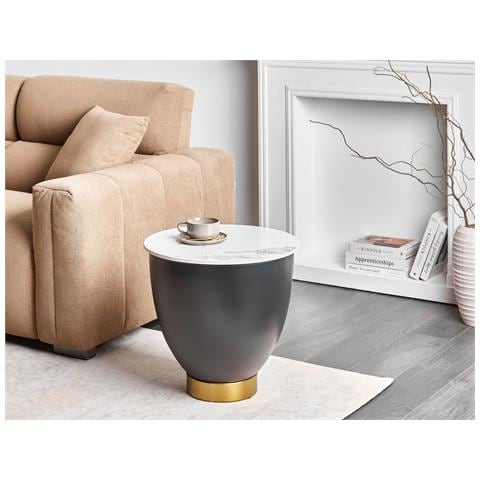 Tavolino Nadine Ceramica Nero Con Contenitore - Foto 1