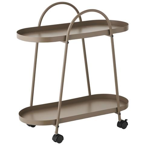 Carrello Empoli - Marrone - Metallo - 27,5x60x64 Cm - Foto 1
