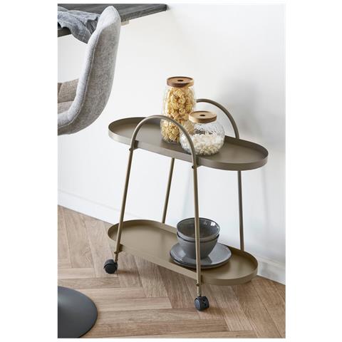 Carrello Empoli - Marrone - Metallo - 27,5x60x64 Cm - Foto 2