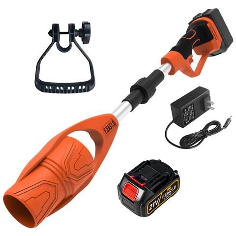 Soffiatore A Batteria Pieghevole 21v - Alta Velocità, Portatile Per Giardino, Rimozione Polvere E Neve Orange - Foto 1