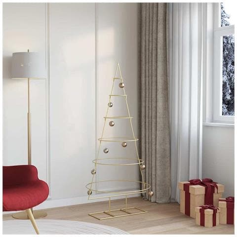 Albero di Natale in metallo con supporto Oro 150 cm - Foto 2