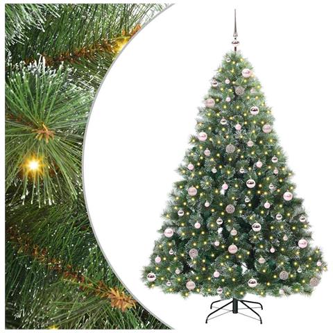 Albero di Natale artificiale con 300 LED Verde 210 cm PE e PVC - Foto 1