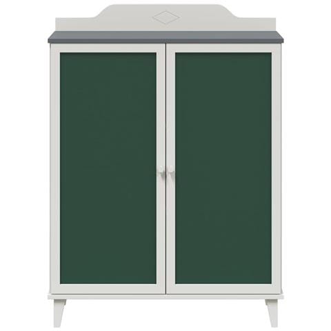 Armadio Lavagna con porta Grigio e bianco Legno multistrato - Foto 2