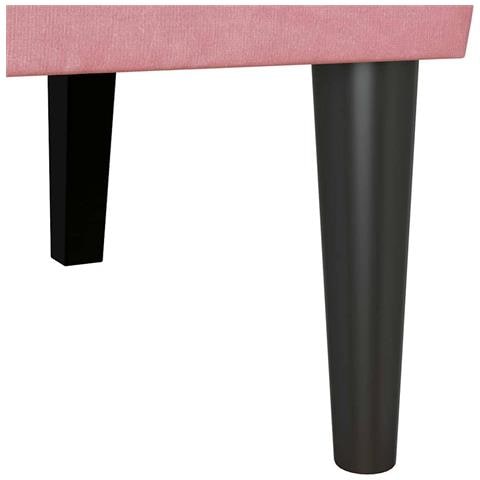 Panca Chesterfield Rosa 112 x 65.5 x 75 cm Velluto - Foto 9