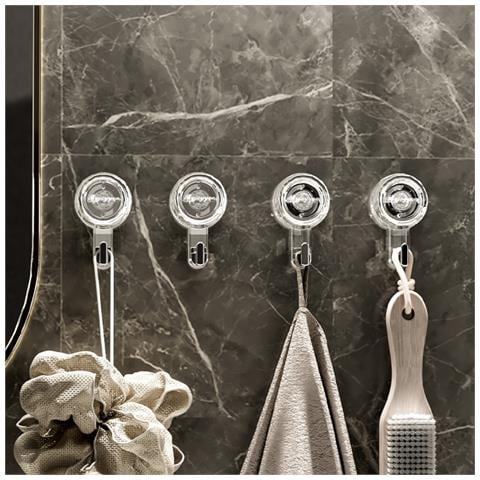 Gancio A Ventosa Rotante: Montaggio Senza Trapano Per Cucina E Bagno Grey+silver - Foto 4