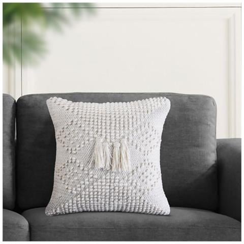 Odette - Cuscino In Lana Avorio Con Decoro 45 X 45 - Foto 1