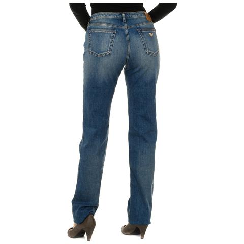 Pantaloni Lunghi In Denim Stretch Da Donna 6x5j85-5d0jz - Foto 2