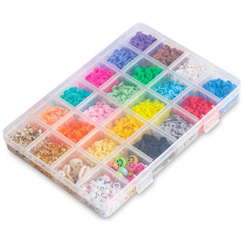 Kit creativo per braccialetti per bambini, grande, 4678 pezzi, lettere, conchiglie - Foto 4