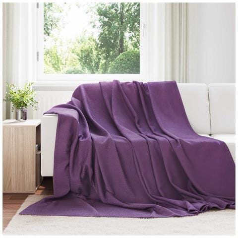 Coperta Viola 240 x 220 cm Panno - Foto 2