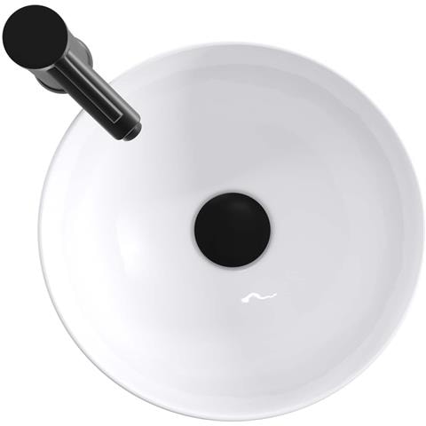 Lavabo da bagno Nero Opaco 32 x 32 x 13 cm Metallo - Foto 2