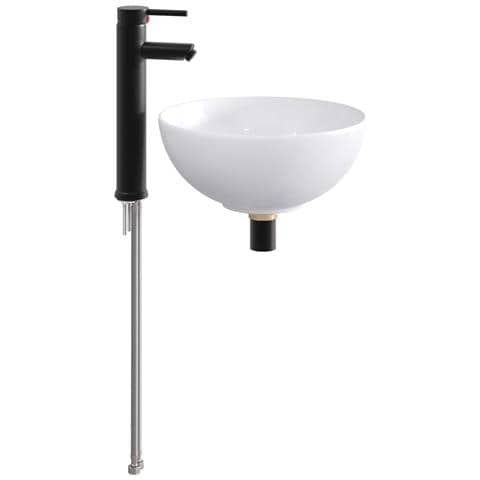 Lavabo da bagno Nero Opaco 32 x 32 x 13 cm Metallo - Foto 1