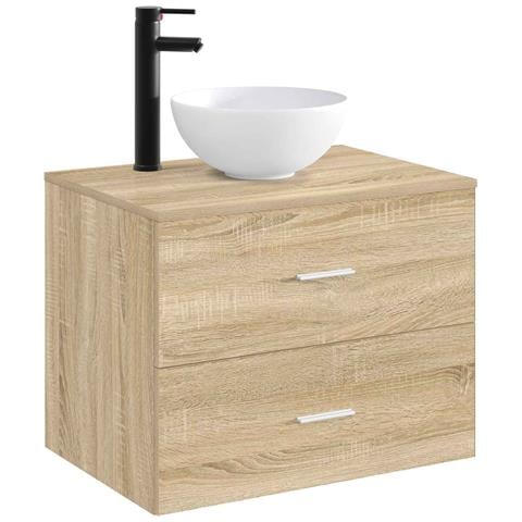 Lavabo da bagno Nero Opaco 32 x 32 x 13 cm Metallo - Foto 8