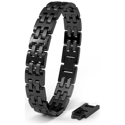 Bracciale Da Uomo Premium ""intense"" In Acciaio Chirurgico 316l, Nero, 23 Cm - Foto 1
