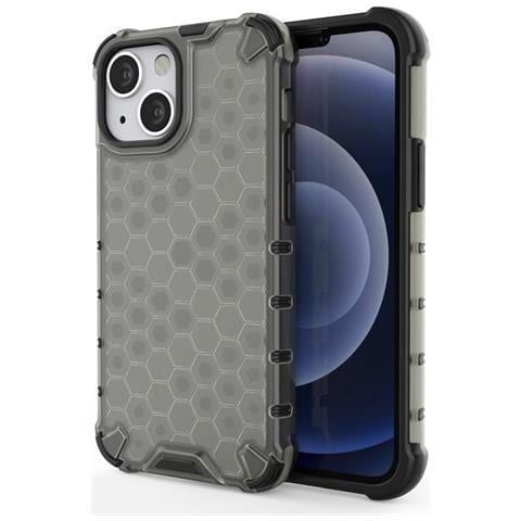 Honeycomb Corpo Con Copertura Rigida E Bumper In Tpu, Per Iphone 13 Mini, Nero - Foto 2