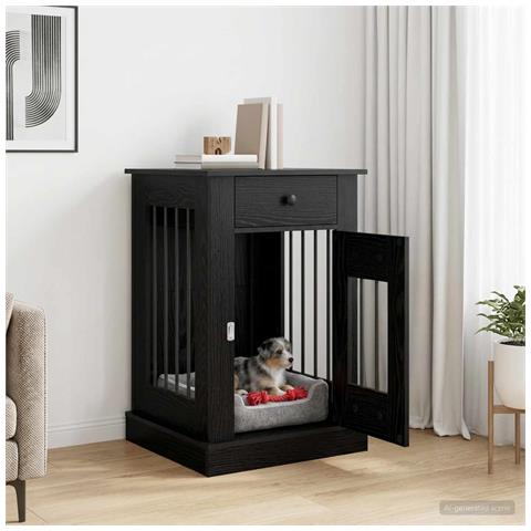 Mobile da cassa per cani Rovere Nero 50 x 47,5 x 80 cm - Foto 2