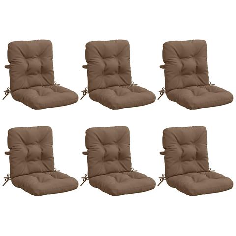 Cuscini per Sedia Alta in 6 Pezzi VIANEN 6 pcs 100% Poliestere - Foto 1