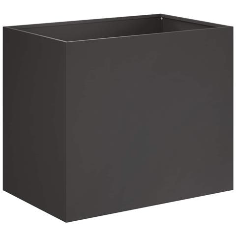 Vaso da giardino Nero 60 x 40 x 50 cm Acciaio laminato a freddo - Foto 1
