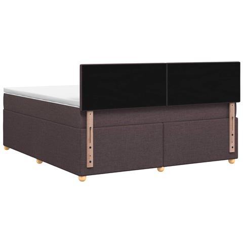 Letto box spring con materasso Marrone Scuro 160 x 200 cm - Foto 9