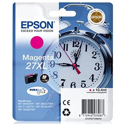 C13T27134012 Cartuccia Ink Originale Magenta per WorkForce Pro WF-3640DTWF Capacità 1100 Pagine - Foto 2