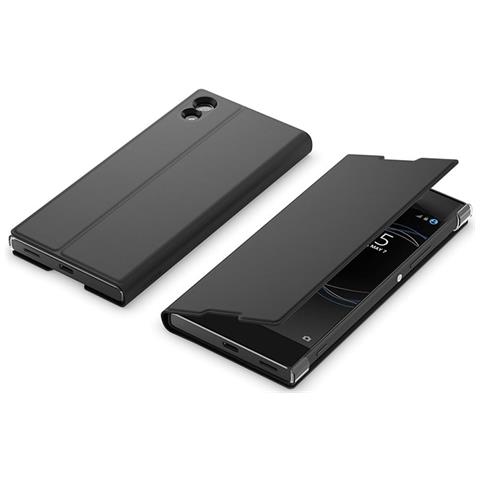 Flip Cover Custodia per Xperia XA1 Colore Nero - Foto 2