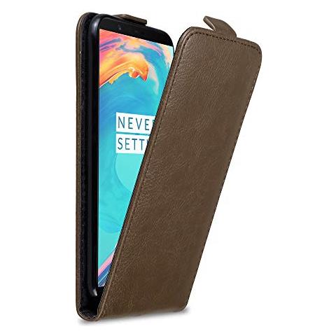 Custodia Compatibile Con Oneplus 5t In Bruno Caffè - Coperchio Protettivo In Design Flip Con Chiusura Magnetica - Foto 1