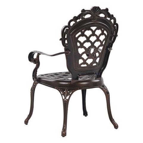 Set Di 2 Sedie Da Giardino In Alluminio Marrone Scuro Lizzano - Foto 8