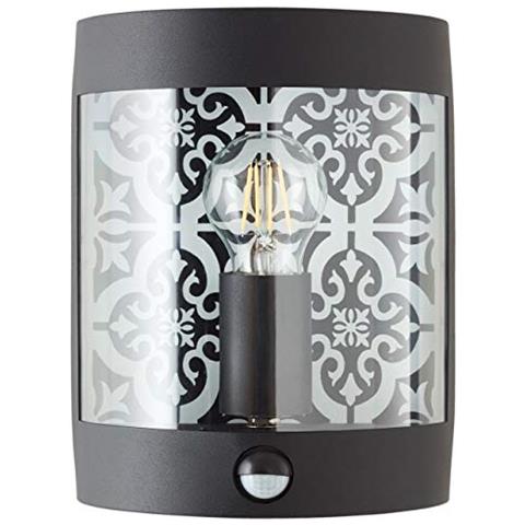 Brillante Lampada Lison Da Esterni Con Sensore Di Movimento, Nero, 1 X A60, E27, 40w, Adatto Per Lampadine Standard (incluso), Scala Da A ++ A E, Protezione Ip44. - Foto 2