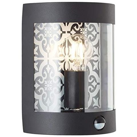 Brillante Lampada Lison Da Esterni Con Sensore Di Movimento, Nero, 1 X A60, E27, 40w, Adatto Per Lampadine Standard (incluso), Scala Da A ++ A E, Protezione Ip44. - Foto 1