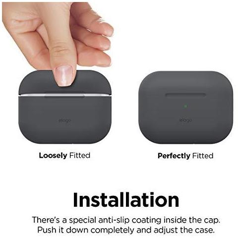 ELAGO - Copertura Del Silicone Airpods Pro Custodia Progettato Per Apple Airpods  Pro Case - 360 Di Tutto Il Corpo Di Protezione Led Visibile Custodia In  Silicone Premium Per Airpods Pro (grigio Scuro) - ePRICE