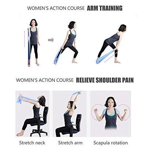 Elastic Fitness Banda Lungo Esercizio Di Yoga Della Fascia Elastica Cinghie In Lattice Naturale Per La Forma Fisica Che Allunga Flessibilit Pilato Ballet Fasce Di Ginnastica Di Riabilitazione Di Resistenza Multifunzionale - Foto 2