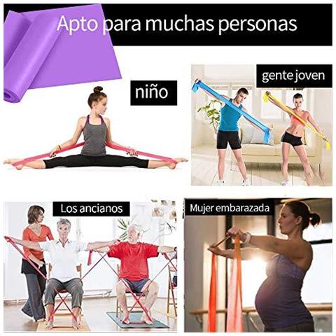 Elastic Fitness Banda Lungo Esercizio Di Yoga Della Fascia Elastica Cinghie In Lattice Naturale Per La Forma Fisica Che Allunga Flessibilit Pilato Ballet Fasce Di Ginnastica Di Riabilitazione Di Resistenza Multifunzionale - Foto 4