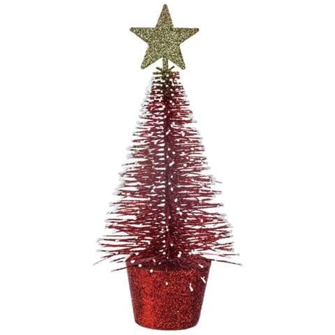 Decorazione Albero Da Tavola Glitterata - H14 Cm - Foto 1
