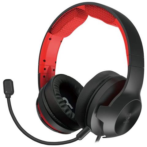 Cuffie NSW-200U Cablato Giocare Auricolare Microfono Colore Nero / Rosso - Foto 1
