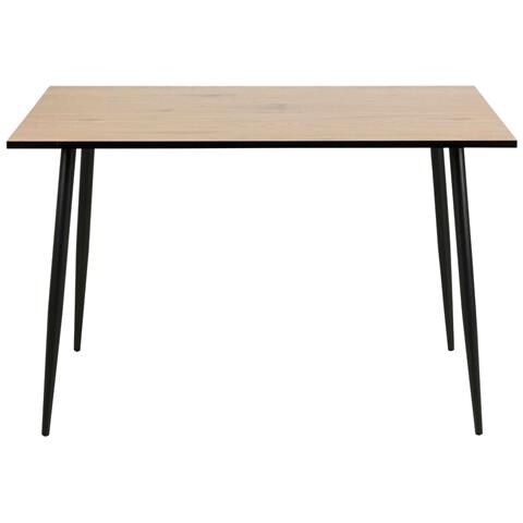 Mira Tavolo Da Pranzo 4 Persone Legno E Nero 120cm - Foto 5