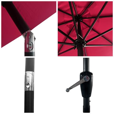 Hapunaombrello Diritto Rotondo 3,30m Diametro Fucsia - Foto 14