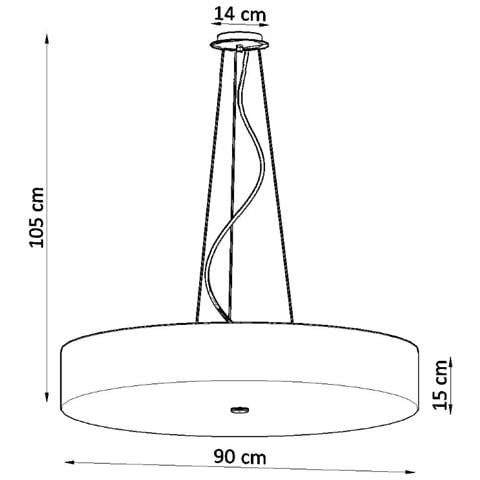 Lampadario Skala 90 Bianco Sl. 0805 - Minimalista Lampadari Bianco 105x90x90 Cm - Foto 7