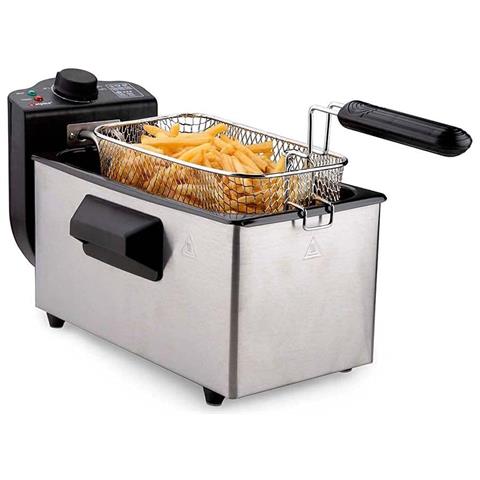 Friggitrice Elettrica 3l 2000w In Acciaio Con Termostato E Cestello Estraibile - Foto 1