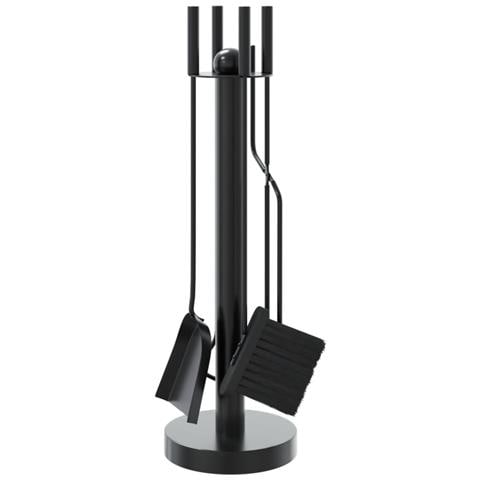 Set Attrezzi Per Caminetto 5 Pz 18x56 Cm In Acciaio - Foto 2