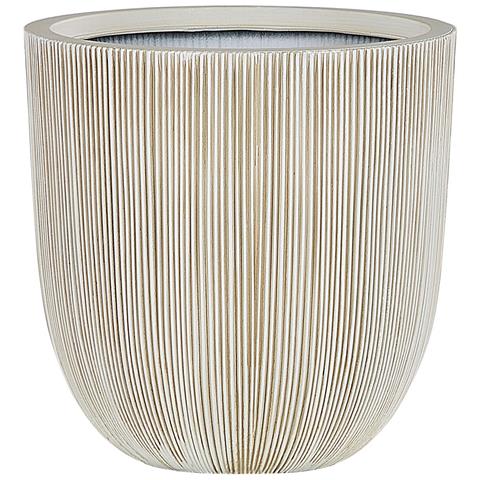 Vaso Per Fiori 44 X 44 X 48 Cm Beige Chios - Foto 2