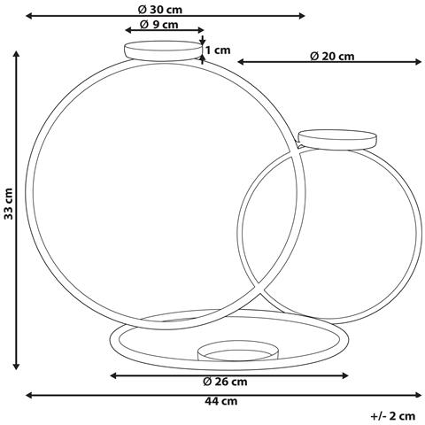 Portacandele Metallo Nero 33 Cm Cakung - Foto 6